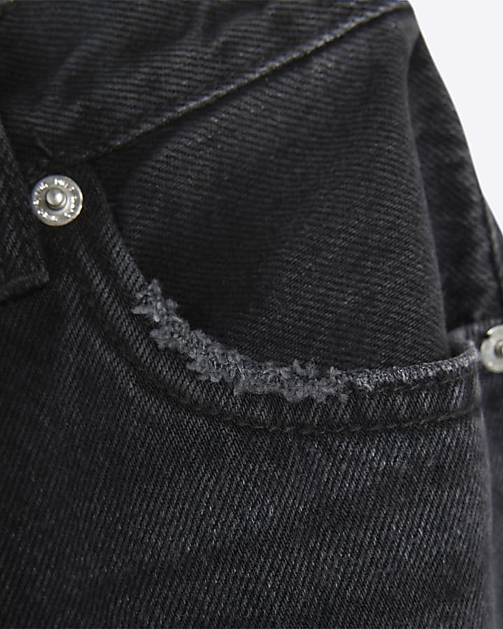 Girls Black Straight Leg Jeans