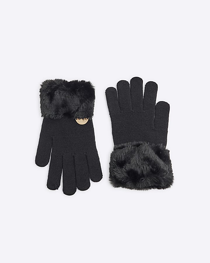 Black gloves girls discount