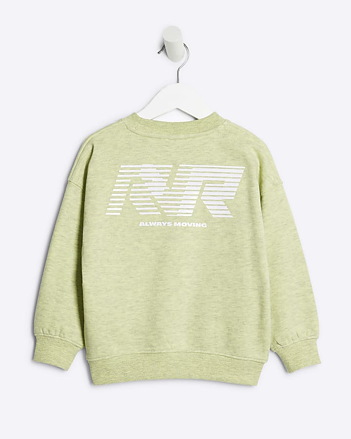 Mini Boys Lime Overdye Sweatshirt