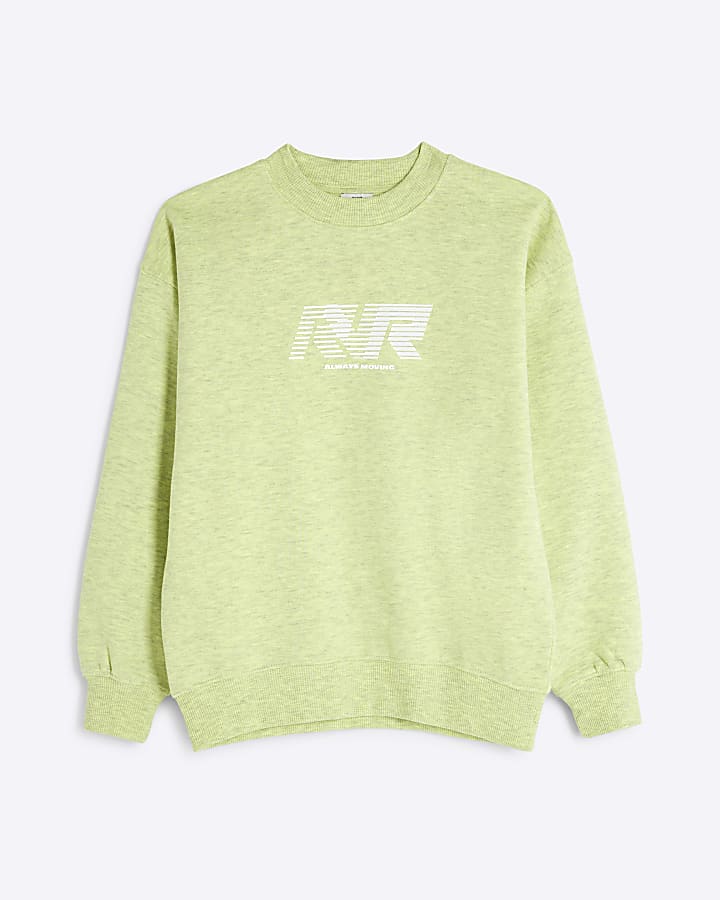 Boys Lime Overdye Graphic Sweatshirt