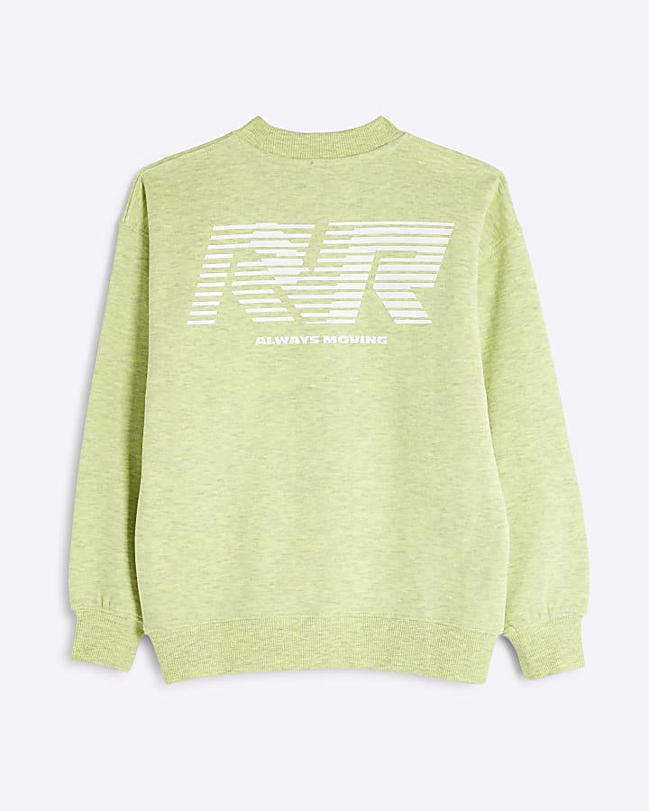 Boys Lime Overdye Graphic Sweatshirt