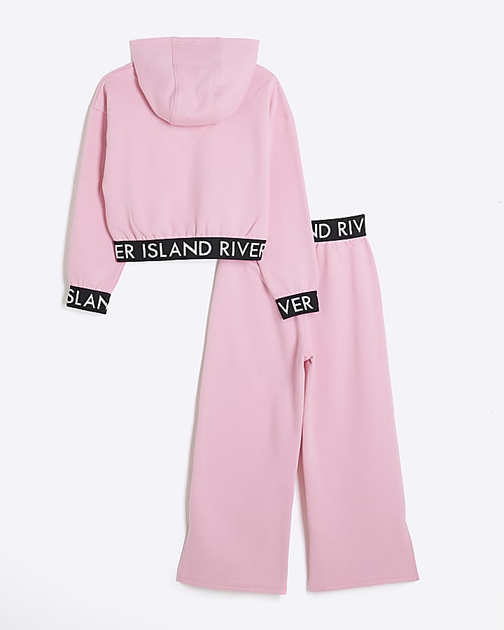 Girls pink RI hoodie and joggers set