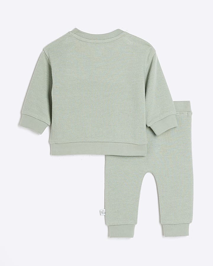 Baby Boys Khaki Ottoman Sweatshirt Set