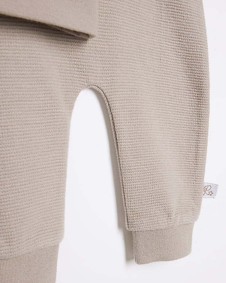 Baby Boys Beige Ottoman Sweatshirt Set
