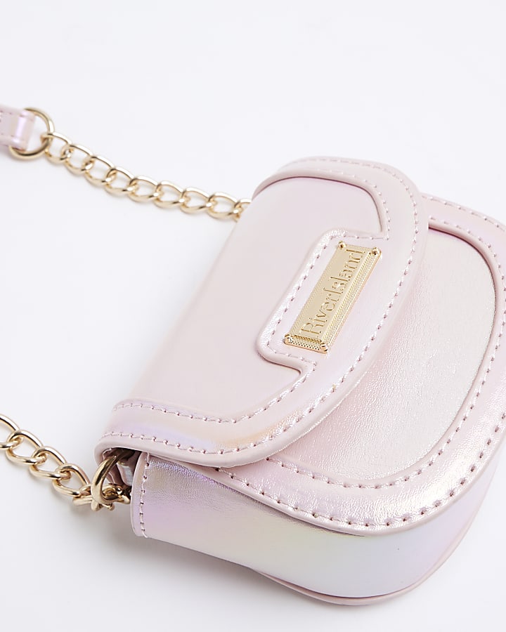 Girls Purple Iridescent Mini Cross Body Bag