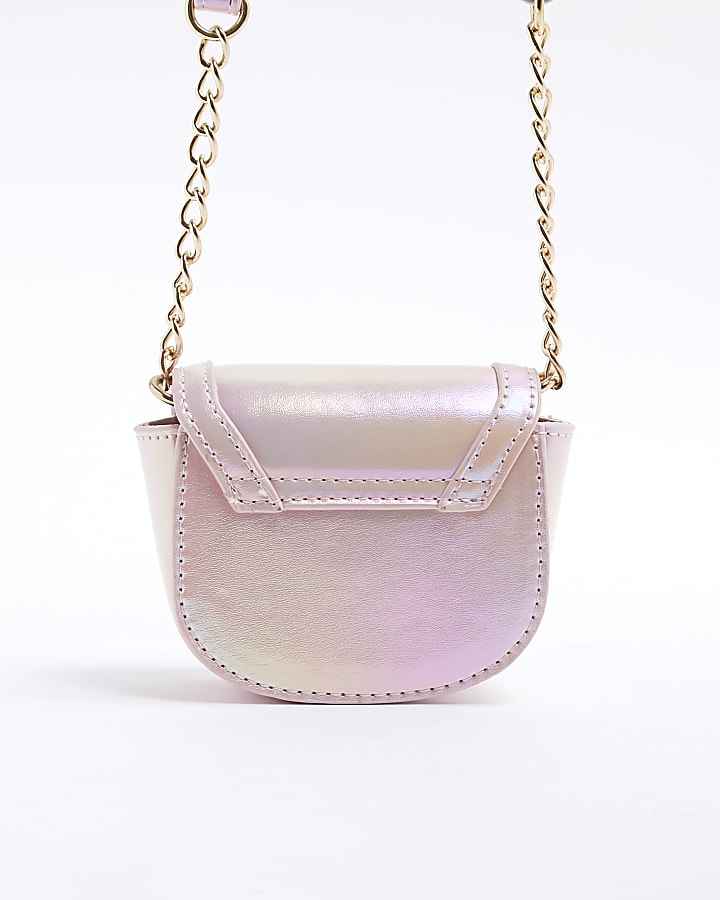 Girls Purple Iridescent Mini Cross Body Bag