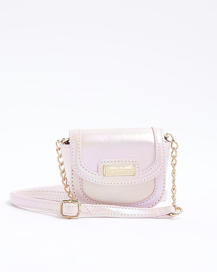 Girls Purple Iridescent Mini Cross Body Bag