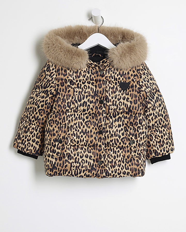 Leopard print coat river island best sale