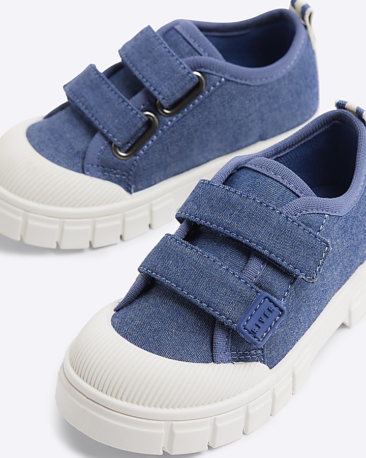 Mini Boys Blue Denim Canvas Plimsolls