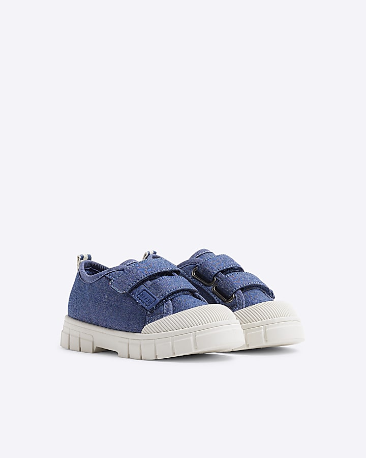 Mini Boys Blue Denim Canvas Plimsolls