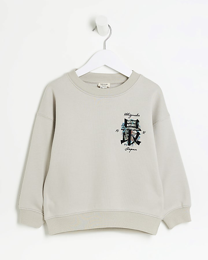 Mini Boys Stone Dragon Graphic Sweatshirt