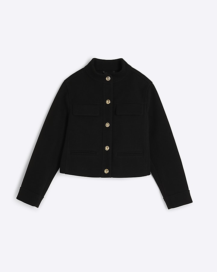 Girls Black Wool Jacket