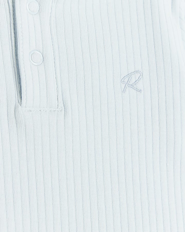 Baby Boys Blue Rib Sweatshirt Set