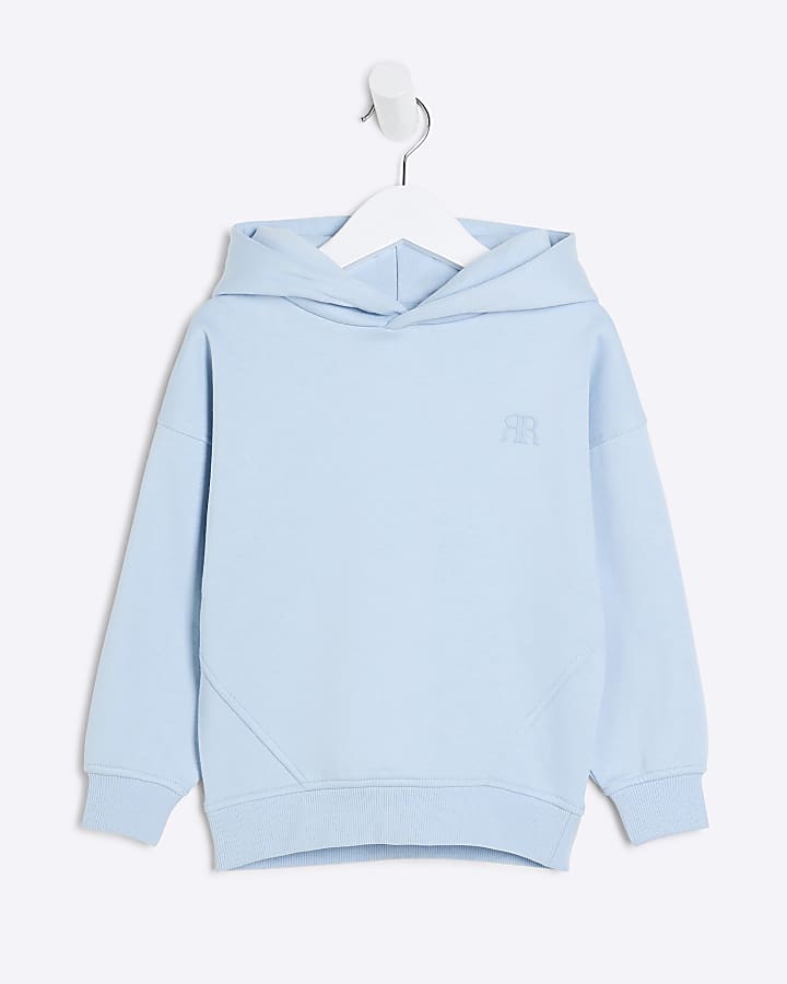 Mini Boys Blue RI Embroidered Hoodie