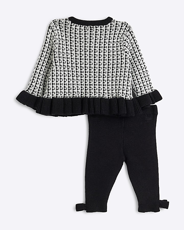 Baby Girls Black Cardigan Set