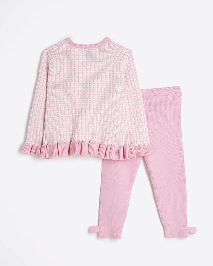 Baby Girls Pink Cardigan Set