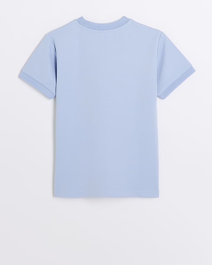 Boys blue twill smart t-shirt