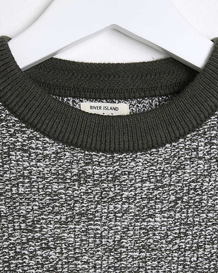 Mini Boys Grey Speckled Jumper