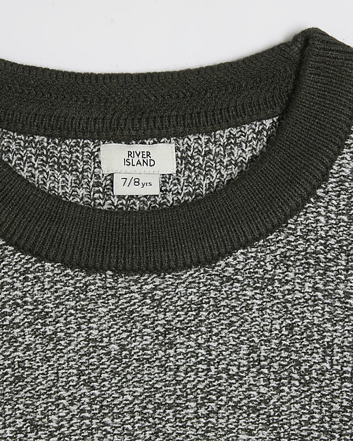 Boys Grey Speckled Knit Jumper