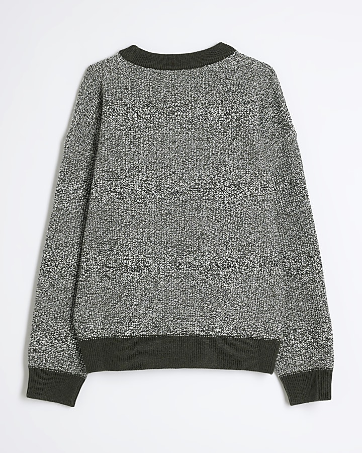 Boys Grey Speckled Knit Jumper