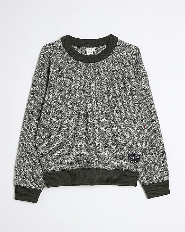 Boys Grey Speckled Knit Jumper