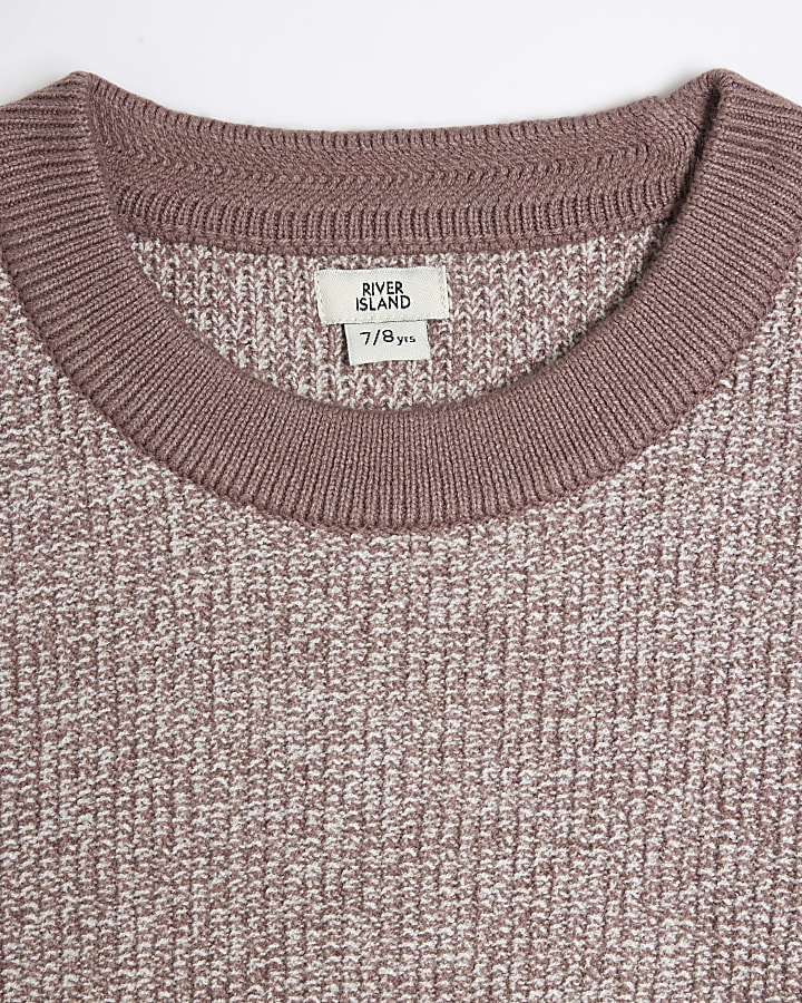 Boys Pink Speckled Jumper