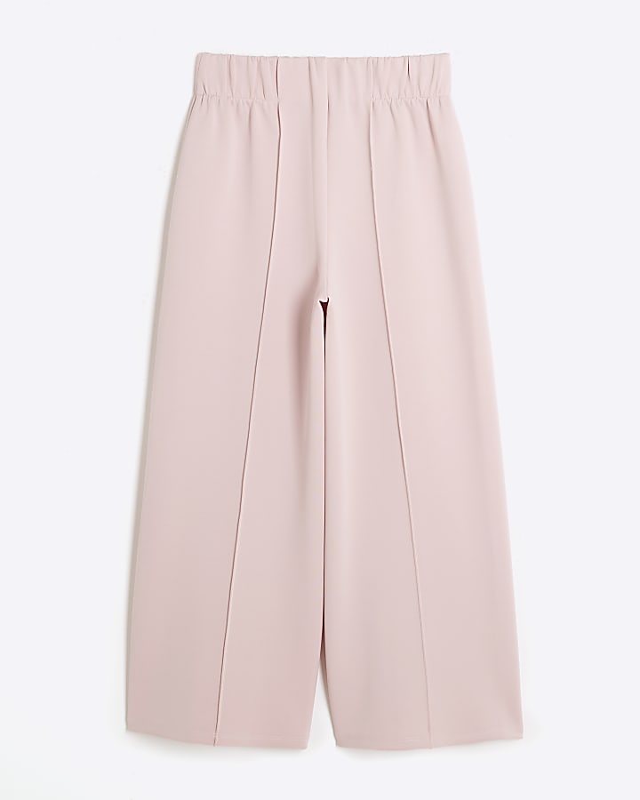 Girls pink wide leg trousers