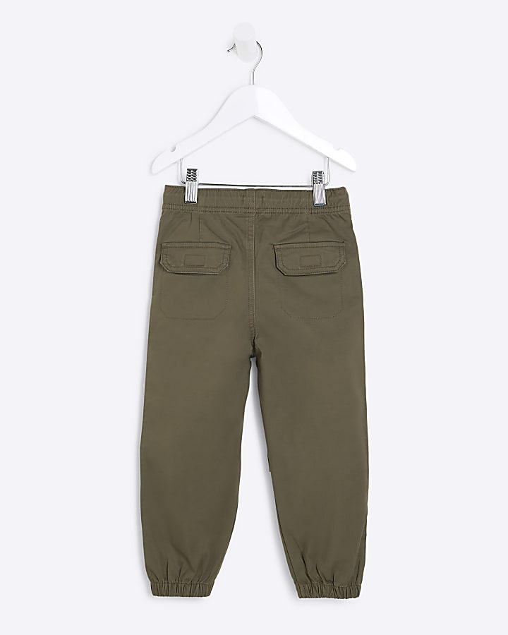 Mini Boys Khaki Cargo Trousers