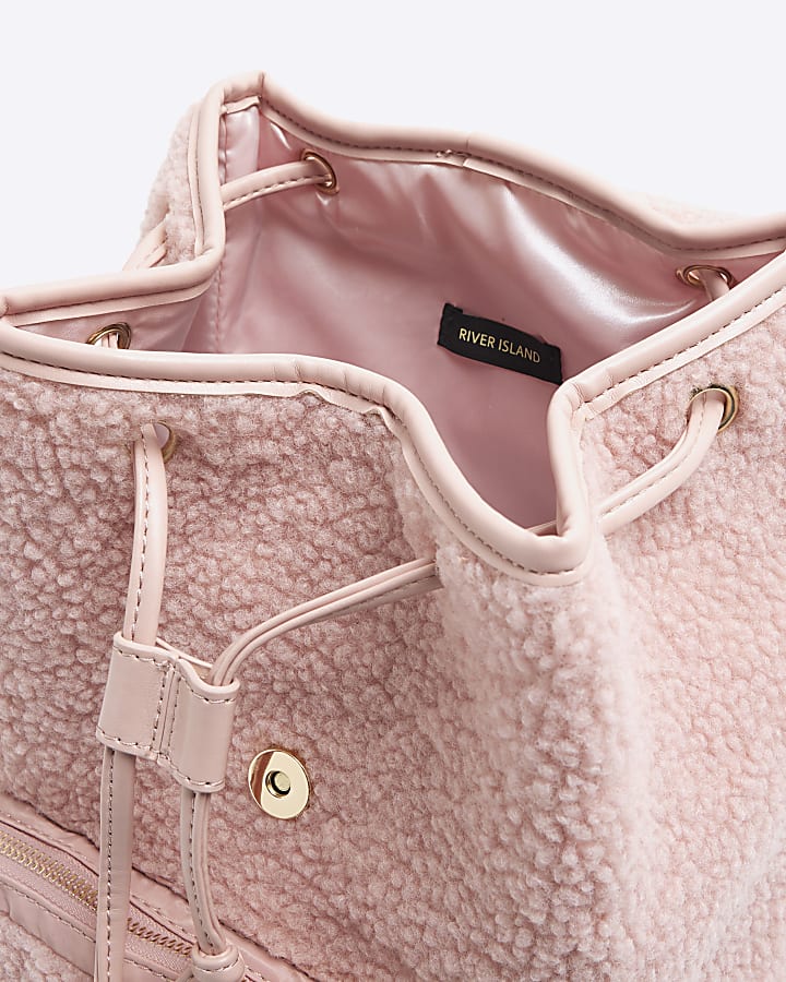 Girls Pink Borg Backpack