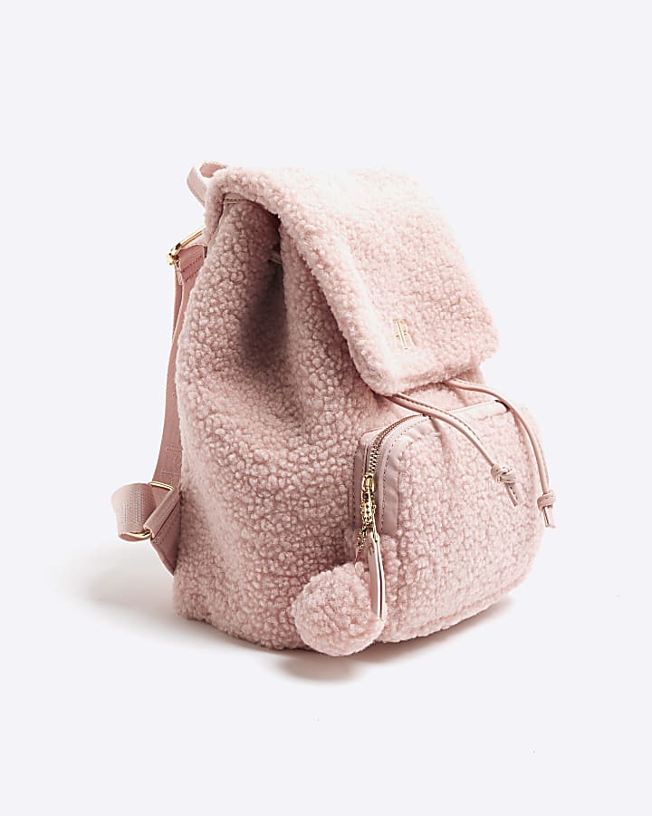Girls Pink Borg Backpack