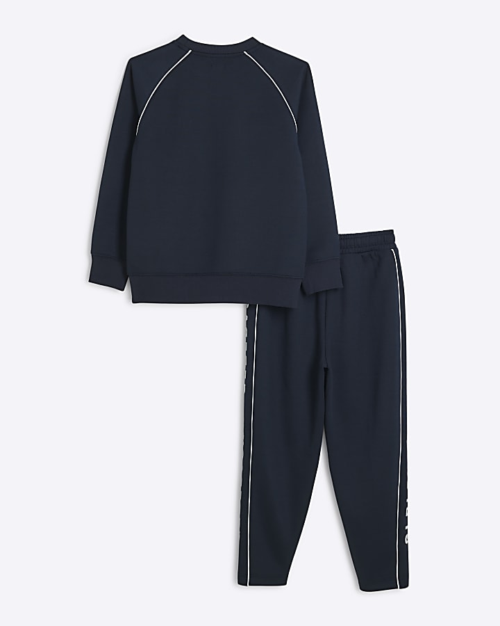 Boys Navy Graphic Sweatshirt And Joggers Set