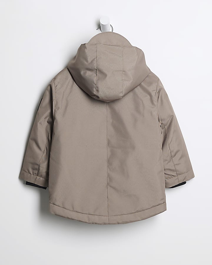 Mini boys stone parka jacket