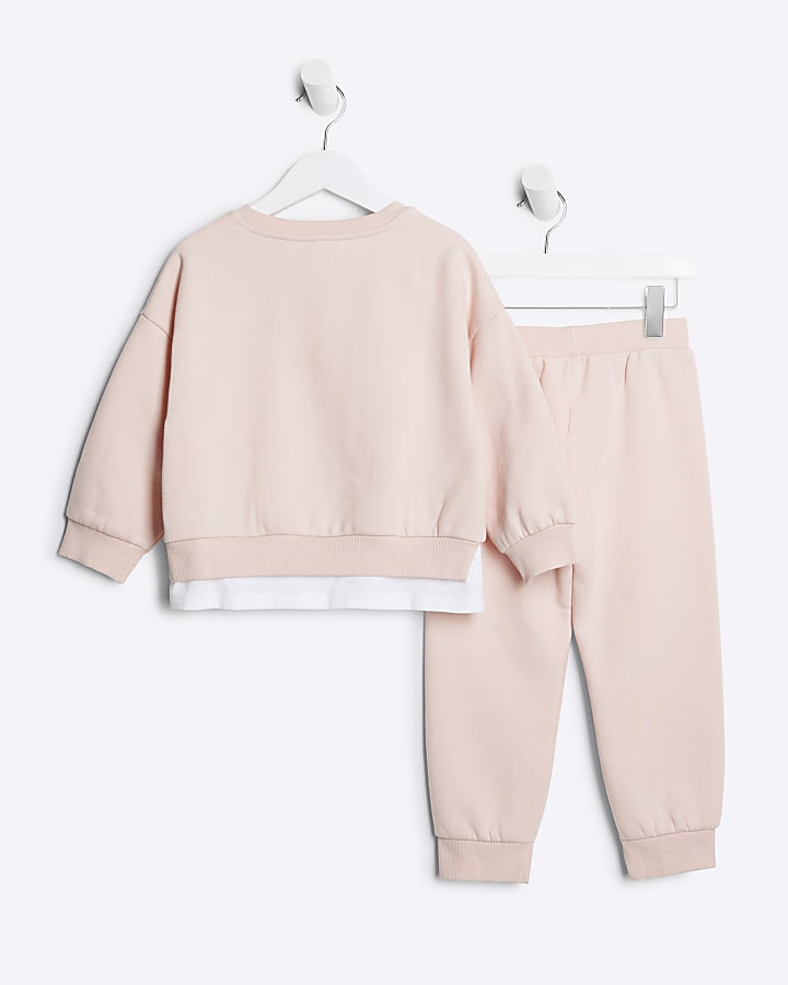 Mini Girls Pink Little Princess Sweat Set