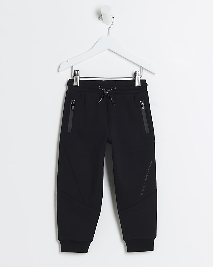 Mini Boys Black Joggers