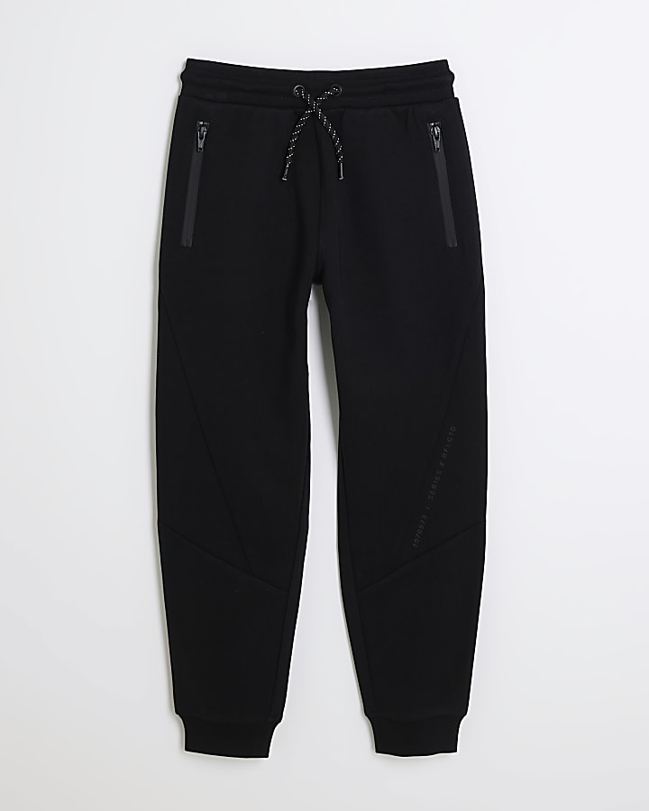 Boys Black Tech Jogger