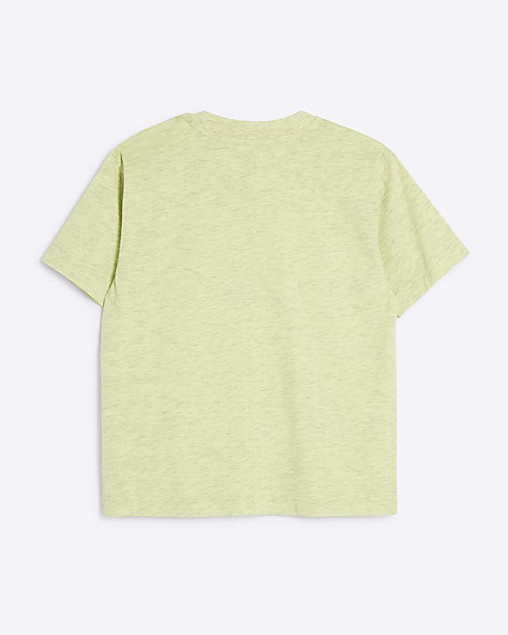Boys lime green embroidered t-shirt