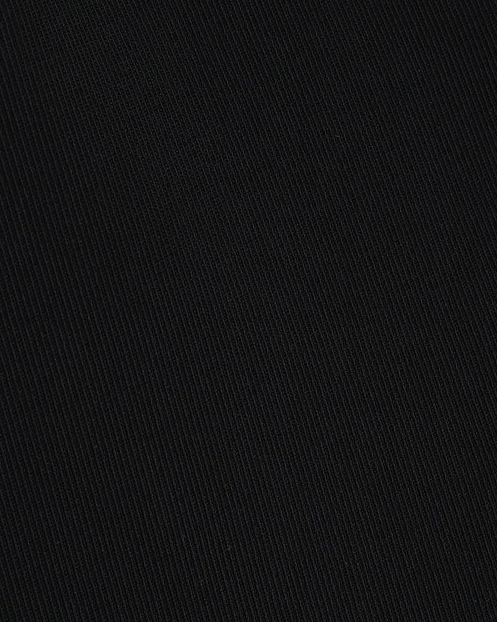 Girls black button detail shorts