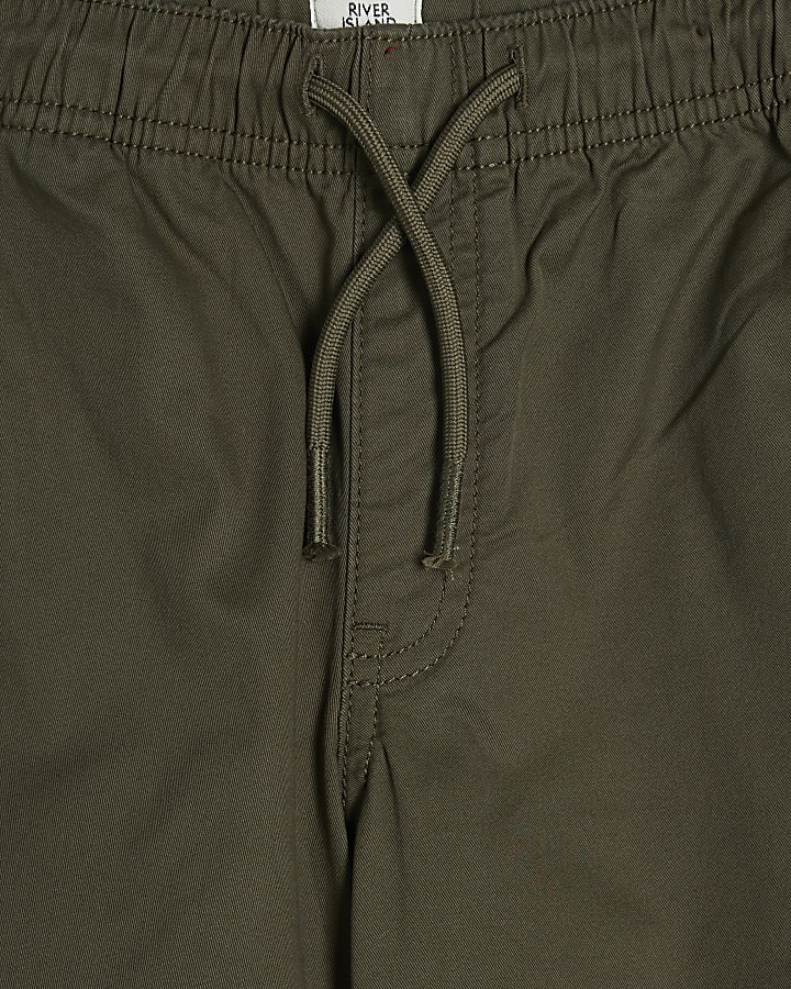 Boys Khaki Cargo Trousers