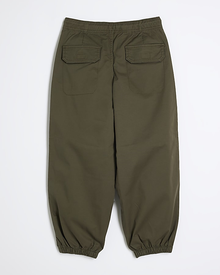 Boys Khaki Cargo Trousers