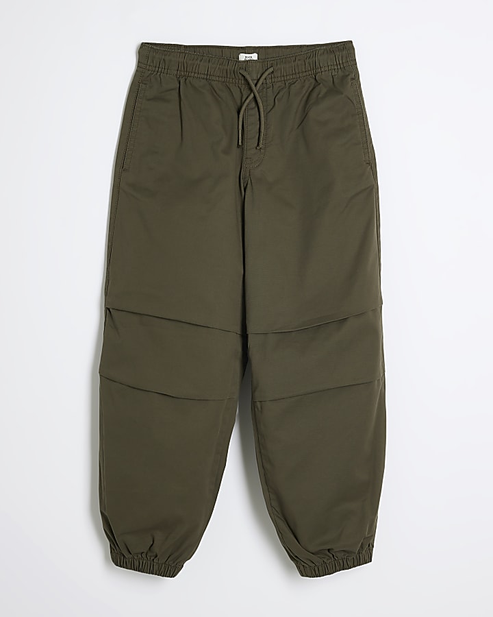 Boys Khaki Cargo Trousers