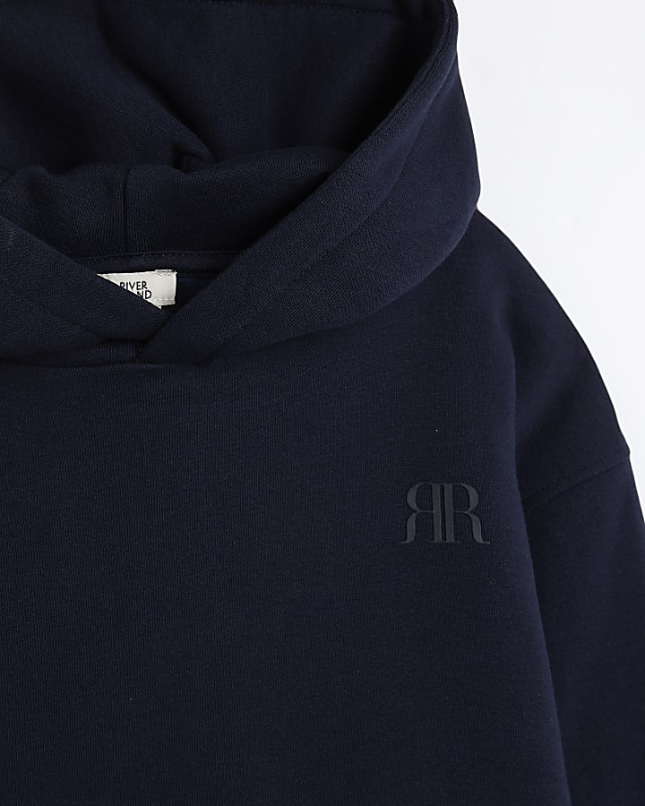 Boys navy RI hoodie