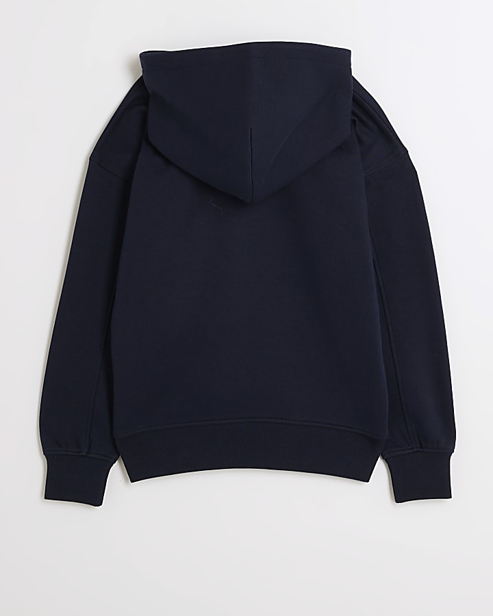 Boys navy RI hoodie