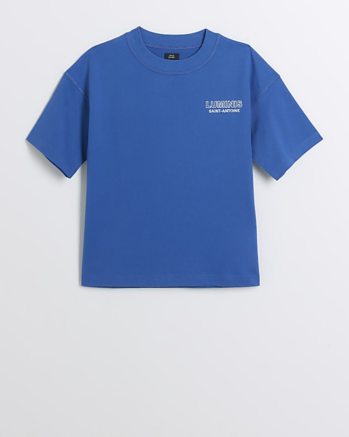 Boys blue Luminis graphic t-shirt