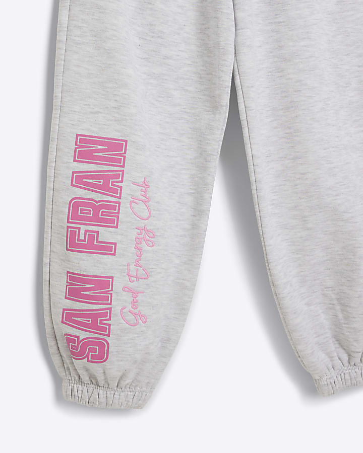 Girls grey hybrid hoodie and joggers set