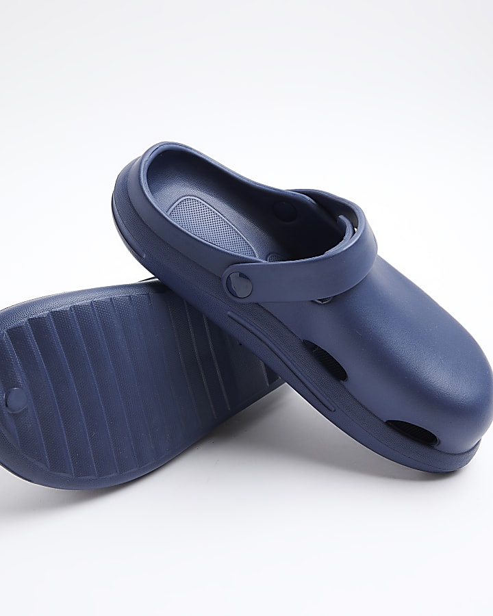 Boys navy moulded sliders