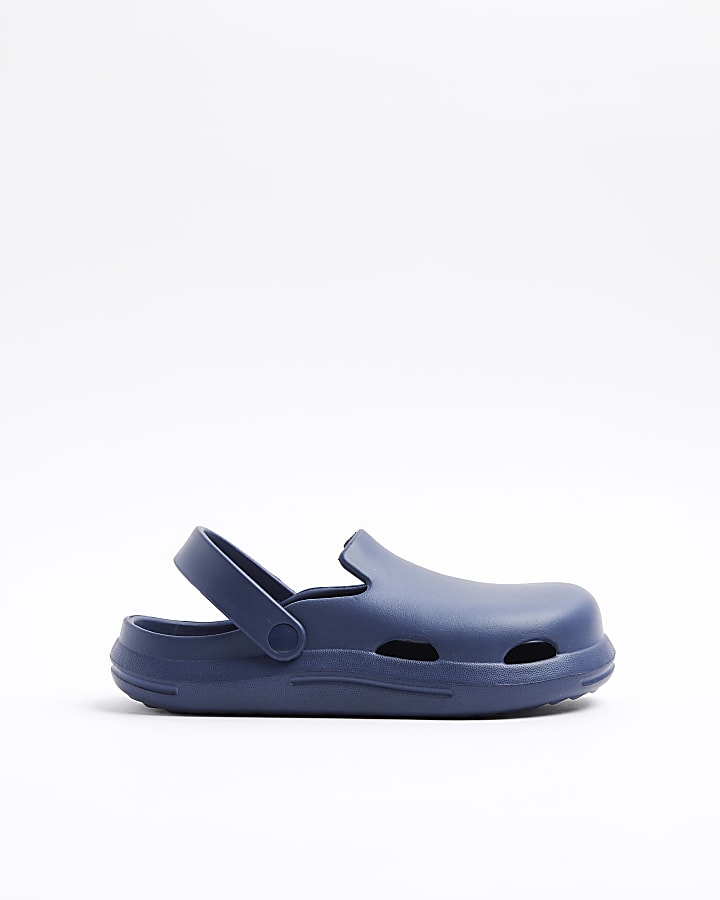 Boys navy moulded sliders