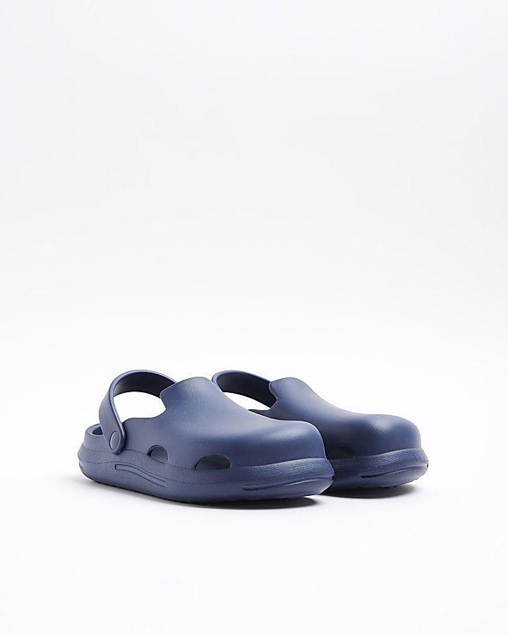 Boys navy moulded sliders