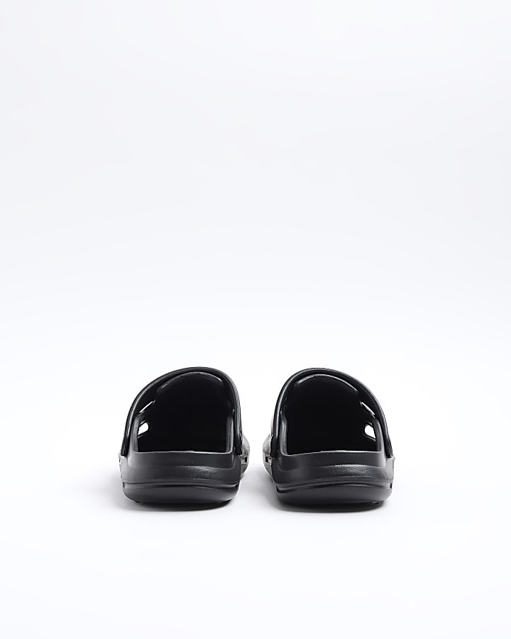 Boys black moulded sliders