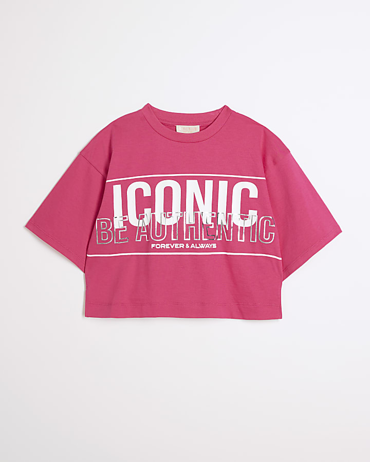 Girls pink active t-shirt