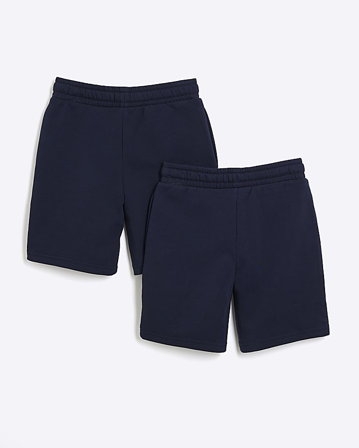 Boys navy shorts 2 pack